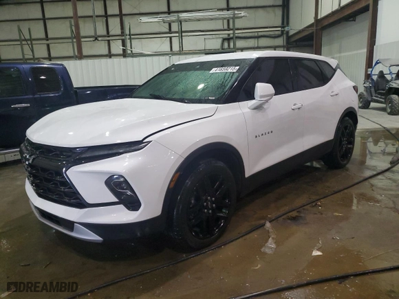 2023 Chevrolet Blazer LT with VIN 3GNKBHR44PS135029, listed as a Copart auction lot 41659215 with 26,877 mi miles and Salvage Title. Bid and sale history available at carsss.com. Image 1.
