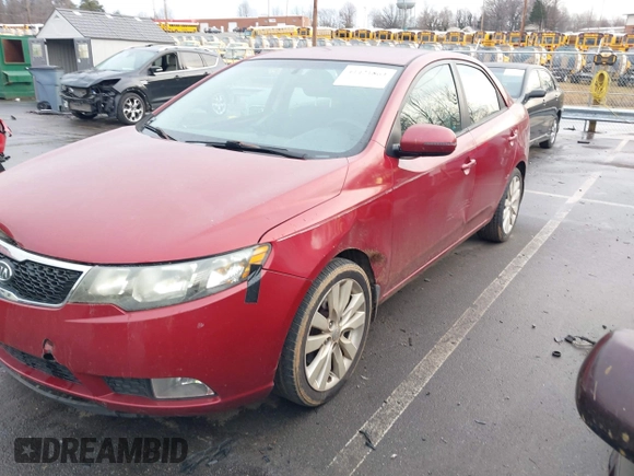 2011 Kia Forte SX with VIN KNAFW4A36B5387987, listed as a IAAI auction lot 41421863 with 157,305 mi miles. Bid and sale history available at carsss.com. Image 2.