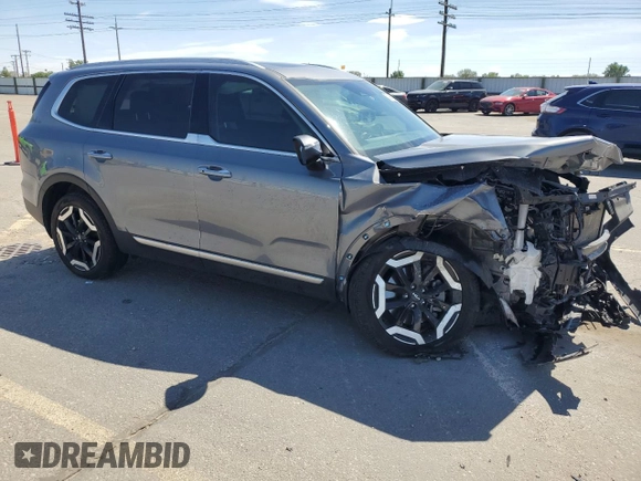 2024 Kia Telluride S with VIN 5XYP6DGC7RG491176, listed as a Copart auction lot 57329605 with 19,287 mi miles and Salvage title. Bid and sale history available at DreamBid. Image 4.