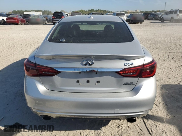 2019 Infiniti Q50 Signature Edition with VIN JN1EV7AP7KM518388, listed as a Copart auction lot 49925335 with 78,458 mi miles and Salvage Title. Bid and sale history available at DreamBid. Image 6.