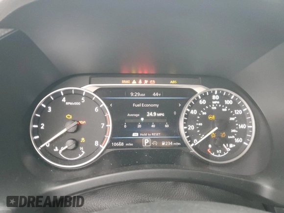 2024 Nissan Sentra SV with VIN 3N1AB8CV4RY320495, listed as a Copart auction lot 49166945 with 10,668 mi miles and Clean Title. Bid and sale history available at DreamBid. Image 9.