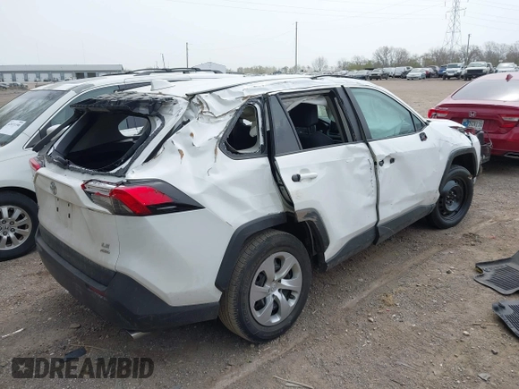 2022 Toyota RAV4 LE with VIN 2T3G1RFV4NW289230, listed as a IAAI auction lot 42036876 with 123,788 mi miles. Bid and sale history available at carsss.com. Image 4.