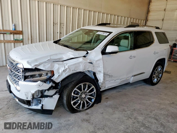 2023 GMC Acadia Denali with VIN 1GKKNPLSXPZ195597, listed as a Copart auction lot 61125815 with 7,564 mi miles and Salvage title. Bid and sale history available at DreamBid. Image 1.