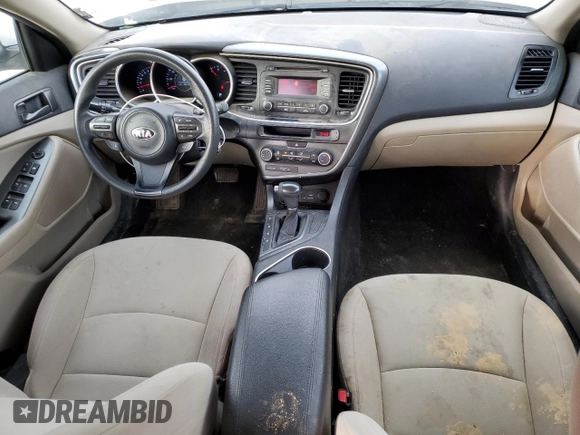 2015 Kia Optima LX with VIN KNAGM4A78F5608573, listed as a Copart auction lot 44223355 with 80,715 mi miles and Salvage Title. Bid and sale history available at carsss.com. Image 8.
