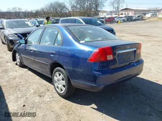 2001 Honda Civic EX with VIN 1HGES25711L053647, listed as a IAAI auction lot 41754388 with 1 mi miles. Bid and sale history available at carsss.com. Image 3.