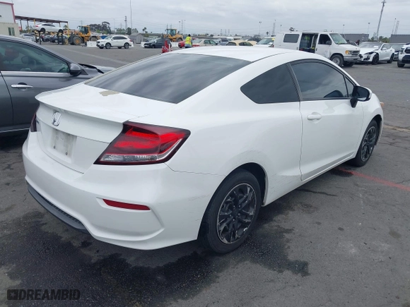 2015 Honda Civic Coupe LX with VIN 2HGFG3B55FH517865, listed as a IAAI auction lot 42056572 with 147,074 mi miles. Bid and sale history available at carsss.com. Image 4.