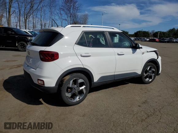 2023 Hyundai Venue SEL with VIN KMHRC8A30PU233378, listed as a Copart auction lot 53204885 with 16,570 mi miles and Salvage title. Bid and sale history available at DreamBid. Image 3.