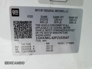 2023 GMC Acadia SLE z VIN 1GKKNKL42PZ103547, wystawiony jako Copart lot #45470245 z przebiegiem 39 287 mil mil oraz Szkoda całkowita • Salvage title. Historia ofert i sprzedaży dostępna na DreamBid. Obrazek 14.