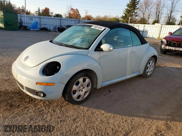 2006 Volkswagen Beetle with VIN 3VWRF21Y36M305470, listed as a Copart auction lot 76891534 with 284,610 mi miles and Salvage Title. Bid and sale history available at DreamBid. Image 1.