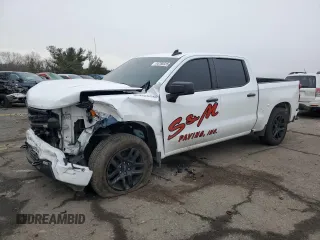 2022 Chevrolet Silverado 1500 Custom with VIN 1GCPDBEK4NZ613704, listed as a Copart auction lot 44780335 with 69,487 mi miles and Salvage Title. Bid and sale history available at carsss.com. Image 1.