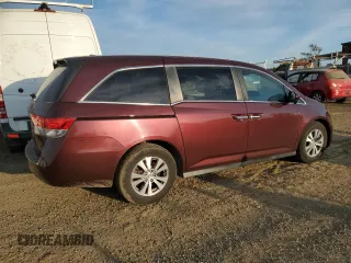 2015 Honda Odyssey EX-L with VIN 5FNRL5H6XFB065761, listed as a Copart auction lot 47125025 with 97,263 mi miles and Salvage Title. Bid and sale history available at DreamBid. Image 3.