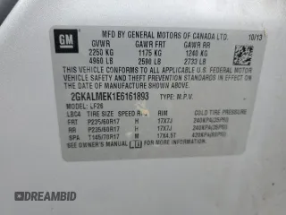 2014 GMC Terrain SLE z VIN 2GKALMEK1E6161893, wystawiony jako Copart lot #49116115 z przebiegiem 135 490 mil mil oraz Szkoda całkowita • Salvage title. Historia ofert i sprzedaży dostępna na DreamBid. Obrazek 16.
