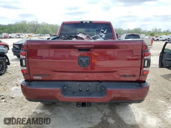 2024 Ram 2500 Big Horn with VIN 3C6UR5DL0RG247012, listed as a Copart auction lot 53093935 with 5,924 mi miles and Salvage title. Bid and sale history available at DreamBid. Image 6.
