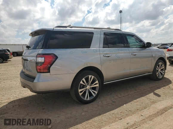 2020 Ford Expedition Max King Ranch with VIN 1FMJK1PT6LEA92254, listed as a Copart auction lot 68925444 with 76,506 mi miles and Clean Title. Bid and sale history available at DreamBid. Image 3.