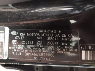2018 Kia Forte LX with VIN 3KPFK4A78JE175080, listed as a IAAI auction lot 41862412 with 68,346 mi miles. Bid and sale history available at carsss.com. Image 9.