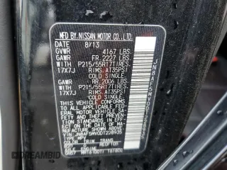 2013 Nissan Juke SV with VIN JN8AF5MV0DT228935, listed as a Copart auction lot 44657985 with 70,812 mi miles and Salvage Title. Bid and sale history available at carsss.com. Image 12.