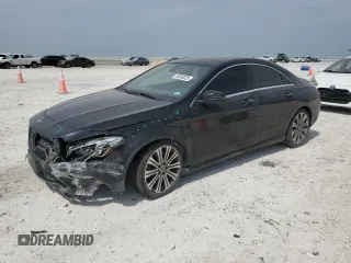 2018 Mercedes-Benz CLA with VIN WDDSJ4EB6JN686613, listed as a Copart auction lot 53536225 with 45,368 mi miles and Salvage Title. Bid and sale history available at carsss.com. Image 1.
