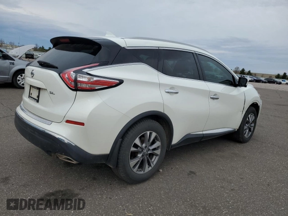 2017 Nissan Murano S with VIN 5N1AZ2MG8HN195563, listed as a Copart auction lot 54349325 with 210,486 mi miles and Non Repairable. Bid and sale history available at carsss.com. Image 3.