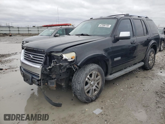 2008 Ford Explorer Limited with VIN 1FMEU75E58UA64719, listed as a Copart auction lot 47596755 with 163,626 mi miles and Salvage title. Bid and sale history available at DreamBid. Image 1.