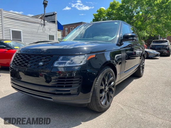 2021 Land Rover Range Rover with VIN SALGS4RY1MA427611, listed as a Copart auction lot 53077833 with 7,415 mi miles and . Bid and sale history available at DreamBid. Image 2.