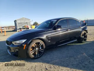 2017 BMW M3 with VIN WBS8M9C50H5G83640, listed as a Copart auction lot 89197615 with 0 mi miles and Salvage Title. Bid and sale history available at carsss.com. Image 1.