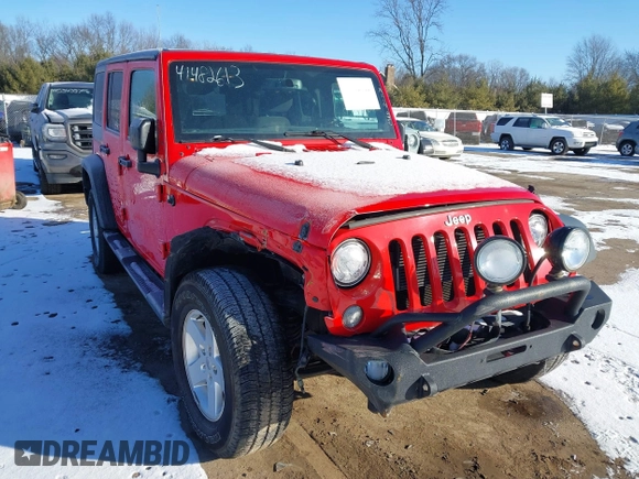 2018 Jeep Wrangler JK Unlimited Sport with VIN 1C4BJWDG9JL874850, listed as a IAAI auction lot 41482613 with 80,669 mi miles. Bid and sale history available at carsss.com. Image 6.