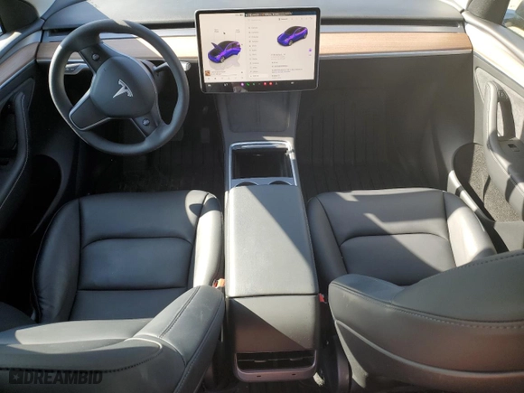 2022 Tesla Model Y Long Range with VIN 7SAYGDEE8NF518847, listed as a Copart auction lot 48431775 with 15,618 mi miles and Salvage Title. Bid and sale history available at carsss.com. Image 8.