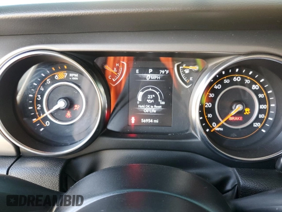 2022 Jeep Wrangler Unlimited Sport S with VIN 1C4HJXDNXNW256780, listed as a Copart auction lot 76101474 with 56,954 mi miles and Salvage Title. Bid and sale history available at carsss.com. Image 9.