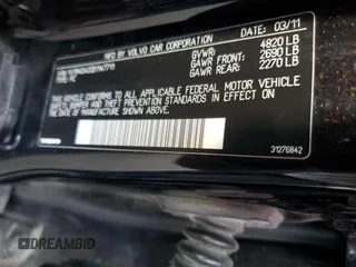 2011 Volvo S80 3.2L z VIN YV1940AS5B1147711, wystawiony jako Copart lot #41566145 z przebiegiem Nie podano mil oraz Szkoda całkowita • Salvage title. Historia ofert i sprzedaży dostępna na DreamBid. Obrazek 12.