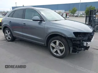 2015 Audi Q3 2.0T Premium Plus with VIN WA1EFCFSXFR009768, listed as a IAAI auction lot 41974476 with 53,013 mi miles. Bid and sale history available at carsss.com. Image 1.