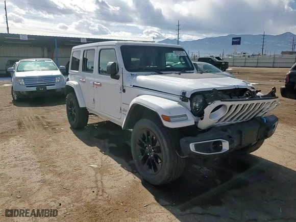 2021 Jeep Wrangler 4xe Unlimited Sahara with VIN 1C4JJXP63MW782205, listed as a Copart auction lot 45723715 with 52,841 mi miles and Salvage Title. Bid and sale history available at carsss.com. Image 11.