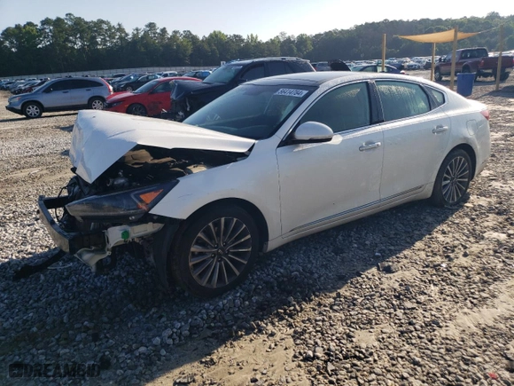 2017 Kia Cadenza Premium with VIN KNALC4J10H5043543, listed as a Copart auction lot 56414784 with 105,719 mi miles and Salvage Title. Bid and sale history available at carsss.com. Image 1.