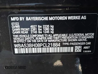 2023 BMW 5 Series 530i with VIN WBA53BH08PCL21884, listed as a IAAI auction lot 41991227 with 30,171 mi miles and . Bid and sale history available at DreamBid. Image 9.