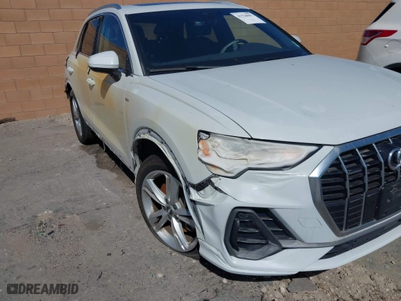 2020 Audi Q3 S line Premium with VIN WA1DECF37L1012192, listed as a IAAI auction lot 41528681 with 24,534 mi miles. Bid and sale history available at carsss.com. Image 11.