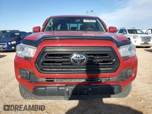 2022 Toyota Tacoma SR z VIN 3TMCZ5AN0NM464534, wystawiony jako Copart lot #55785945 z przebiegiem 31 785 mil mil oraz Szkoda całkowita • Salvage title. Historia ofert i sprzedaży dostępna na DreamBid. Obrazek 5.