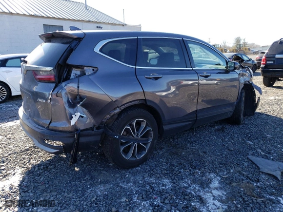 2021 Honda CR-V EX-L with VIN 2HKRW2H85MH629953, listed as a Copart auction lot 87697685 with 79,676 mi miles and Salvage Title. Bid and sale history available at carsss.com. Image 3.
