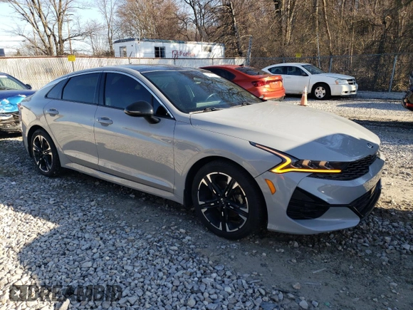 2021 Kia K5 GT-Line with VIN 5XXG64J29MG073151, listed as a Copart auction lot 49581455 with 120,830 mi miles and Salvage Title. Bid and sale history available at carsss.com. Image 4.