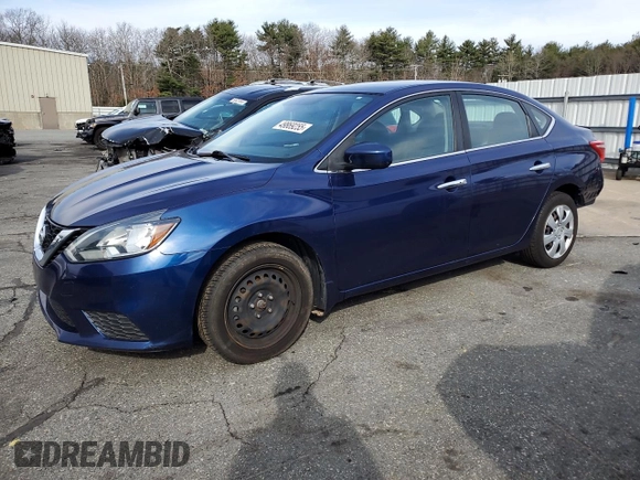 2017 Nissan Sentra SV with VIN 3N1AB7AP6HL668647, listed as a Copart auction lot 49869255 with 93,309 mi miles and Salvage Title. Bid and sale history available at DreamBid. Image 1.