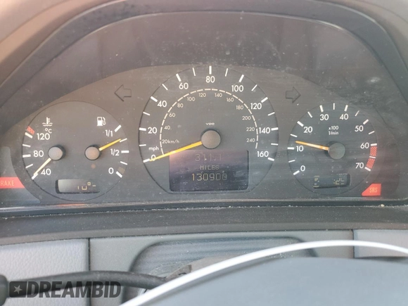 2001 Mercedes-Benz E-Class AWD with VIN WDBJH82J11X056425, listed as a Copart auction lot 48612975 with 130,900 mi miles and Salvage Title. Bid and sale history available at carsss.com. Image 9.
