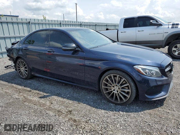 2017 Mercedes-Benz C 43 AMG with VIN 55SWF6EB4HU181167, listed as a Copart auction lot 59149685 with 107,499 mi miles and Salvage title. Bid and sale history available at DreamBid. Image 4.