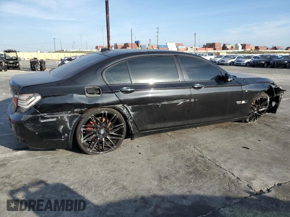 2014 BMW 7 Series 740Li with VIN WBAYE4C52ED137716, listed as a Copart auction lot 46108955 with 82,873 mi miles and Salvage Title. Bid and sale history available at carsss.com. Image 3.