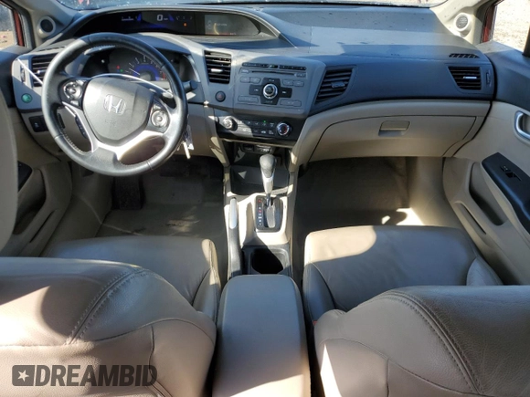 2012 Honda Civic EX-L with VIN 19XFB2F92CE022759, listed as a Copart auction lot 51343545 with 135,540 mi miles and Salvage Title. Bid and sale history available at DreamBid. Image 8.