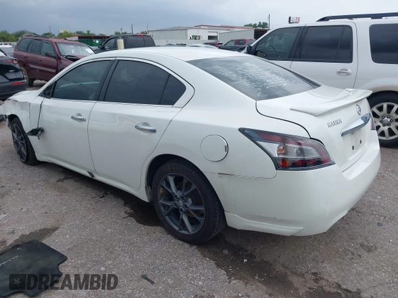2014 Nissan Maxima S with VIN 1N4AA5AP6EC908751, listed as a IAAI auction lot 42624511 with 141,544 mi miles and . Bid and sale history available at DreamBid. Image 3.