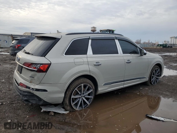 2024 Audi Q7 Premium Plus with VIN WA1LXBF79RD010132, listed as a Copart auction lot 46537955 with 10,664 mi miles and Salvage title. Bid and sale history available at DreamBid. Image 3.