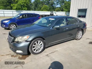 2007 Lexus LS 460 with VIN JTHBL46F975036722, listed as a Copart auction lot 60193615 with 172,623 mi miles and Salvage title. Bid and sale history available at DreamBid. Image 1.