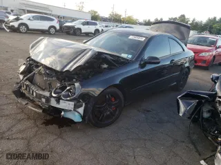 2008 Mercedes-Benz CLK-Class 5.5L with VIN WDBTJ72H58F258866, listed as a Copart auction lot 72605834 with 48,050 mi miles and Salvage Title. Bid and sale history available at carsss.com. Image 1.