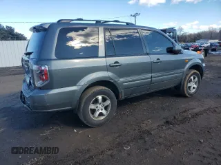 2007 Honda Pilot EX with VIN 2HKYF18487H536755, listed as a Copart auction lot 45843445 with 270,611 mi miles and Salvage Title. Bid and sale history available at DreamBid. Image 3.