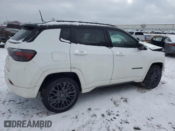 2022 Jeep Compass High Altitude with VIN 3C4NJDCB7NT207194, listed as a Copart auction lot 44156755 with 38,128 mi miles and Salvage Title. Bid and sale history available at carsss.com. Image 3.