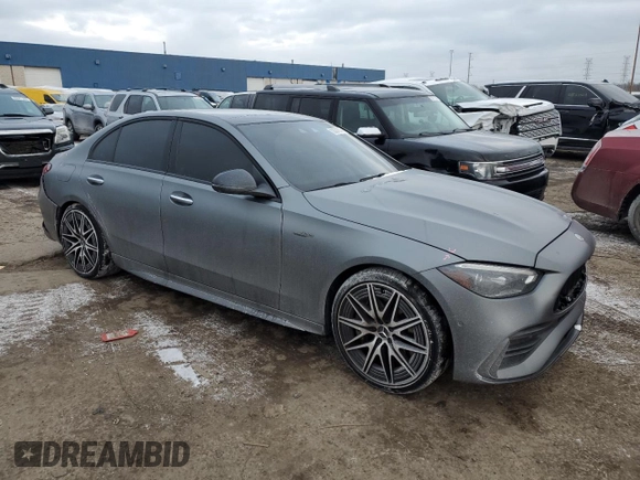 2023 Mercedes-Benz C 43 AMG with VIN W1KAF8HB1PR096515, listed as a Copart auction lot 82021674 with 18,594 mi miles and Clean Title. Bid and sale history available at DreamBid. Image 4.