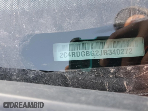 2018 Dodge Grand Caravan SE Plus with VIN 2C4RDGBG2JR340272, listed as a Copart auction lot 48720845 with 66,239 mi miles and Salvage Title. Bid and sale history available at DreamBid. Image 13.